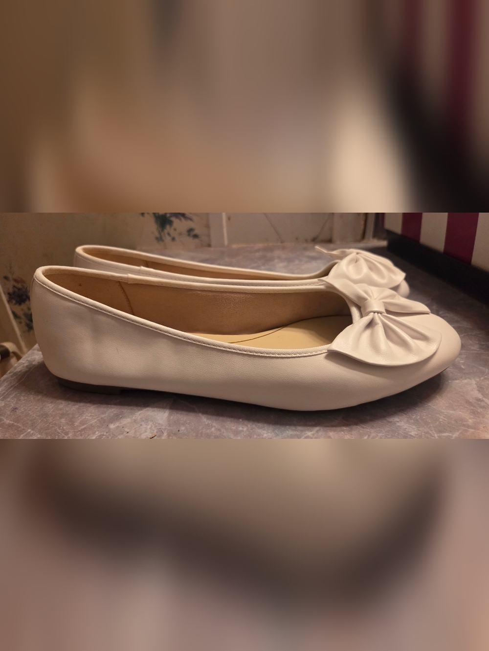 Circus by Sam Edelman White Bow Ballet Flats - Picture 5 of 7